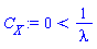 0 < 1/lambda