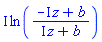I*ln((-I*z+b)/(I*z+b))