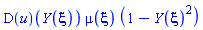 (D(u))(Y(xi))*mu(xi)*(1-Y(xi)^2)