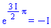 exp(((3/2)*I)*Pi) = -I