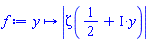 proc (y) options operator, arrow; abs(Zeta(1/2+I*y)) end proc