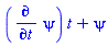 (diff(psi, t))*t+psi