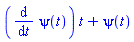 (diff(psi(t), t))*t+psi(t)