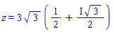 z = 3*3^(1/2)*(1/2+((1/2)*I)*3^(1/2))