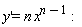 diff(y(x), x) = n*x^(n-1)