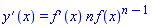 diff(y(x), x) = (diff(f(x), x))*n*f(x)^(n-1)