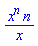 x^n*n/x