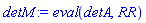 eval(detA, RR)