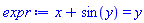 x+sin(y) = y