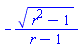 -(r^2-1)^(1/2)/(r-1)