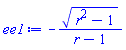 -(r^2-1)^(1/2)/(r-1)