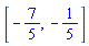 [-7/5, -1/5]