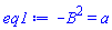 -B^2 = a