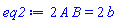 2*A*B = 2*b