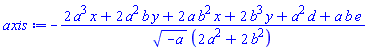 -(2*a^3*x+2*a^2*b*y+2*a*b^2*x+2*b^3*y+a^2*d+a*b*e)/((-a)^(1/2)*(2*a^2+2*b^2))