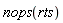 nops(rts)