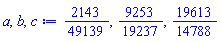 2143/49139, 9253/19237, 19613/14788