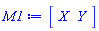 Vector[row](2, {(1) = X, (2) = Y})
