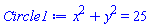 x^2+y^2 = 25