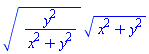 (y^2/(x^2+y^2))^(1/2)*(x^2+y^2)^(1/2)