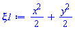 (1/2)*x^2+(1/2)*y^2