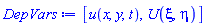 [u(x, y, t), U(xi, eta)]