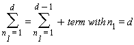 "(&sum;)=(&sum;)+ term with `n__1`=d"