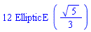 12*EllipticE((1/3)*5^(1/2))