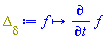 proc (f) options operator, arrow; Physics:-diff(f, t) end proc