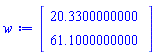 Vector(2, {(1) = 20.3300000000, (2) = 61.1000000000})