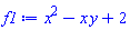 f1 := x^2-x*y+2