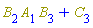 Physics:-`*`(B[2], A[1], B[3])+C[3]