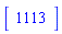 Vector(1, {(1) = 1113})