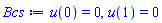 u(0) = 0, u(1) = 0