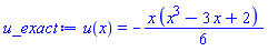 u(x) = -(1/6)*x*(x^3-3*x+2)