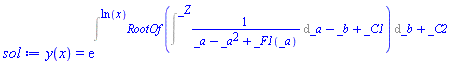 y(x) = exp(Intat(RootOf(Intat(1/(_a-_a^2+_F1(_a)), _a = _Z)-_b+_C1), _b = ln(x))+_C2)