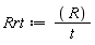 Rrt := R/t