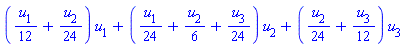 ((1/12)*u[1]+(1/24)*u[2])*u[1]+((1/24)*u[1]+(1/6)*u[2]+(1/24)*u[3])*u[2]+((1/24)*u[2]+(1/12)*u[3])*u[3]