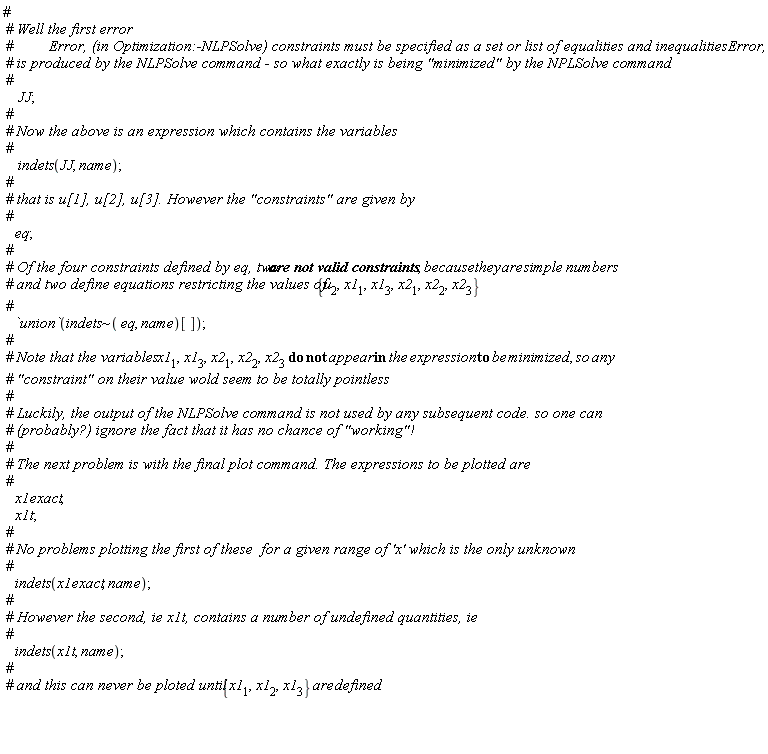 JJ; indets(JJ, name); eq; `union`(`~`[indets](eq, name)[]); x1exact; x1t; indets(x1exact, name); indets(x1t, name)