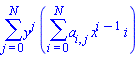 sum(y^j*(sum(a[i, j]*x^(i-1)*i, i = 0 .. N)), j = 0 .. N)