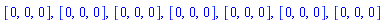 [0, 0, 0], [0, 0, 0], [0, 0, 0], [0, 0, 0], [0, 0, 0], [0, 0, 0], [0, 0, 0]