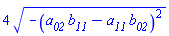 4*(-(a__02*b__11-a__11*b__02)^2)^(1/2)