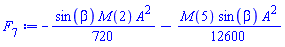 -(1/720)*sin(beta)*M(2)*A^2-(1/12600)*M(5)*sin(beta)*A^2