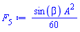 (1/60)*sin(beta)*A^2