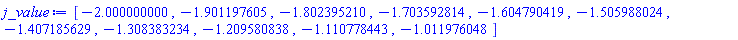 [-2.000000000, -1.901197605, -1.802395210, -1.703592814, -1.604790419, -1.505988024, -1.407185629, -1.308383234, -1.209580838, -1.110778443, -1.011976048]