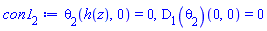 theta[2](h(z), 0) = 0, (D[1](theta[2]))(0, 0) = 0