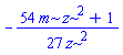 -(54*m*z^2+1)/(27*z^2)