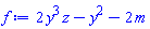 2*y^3*z-y^2-2*m