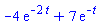 -4*exp(-2*t)+7*exp(-t)