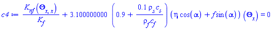 K__nf*(diff(diff(Theta(x), x), x))/K__f+3.100000000*(.9+.1*rho__s*c__s/(rho__f*c__f))*(eta*cos(alpha)+f(x)*sin(alpha))*(diff(Theta(x), x)) = 0